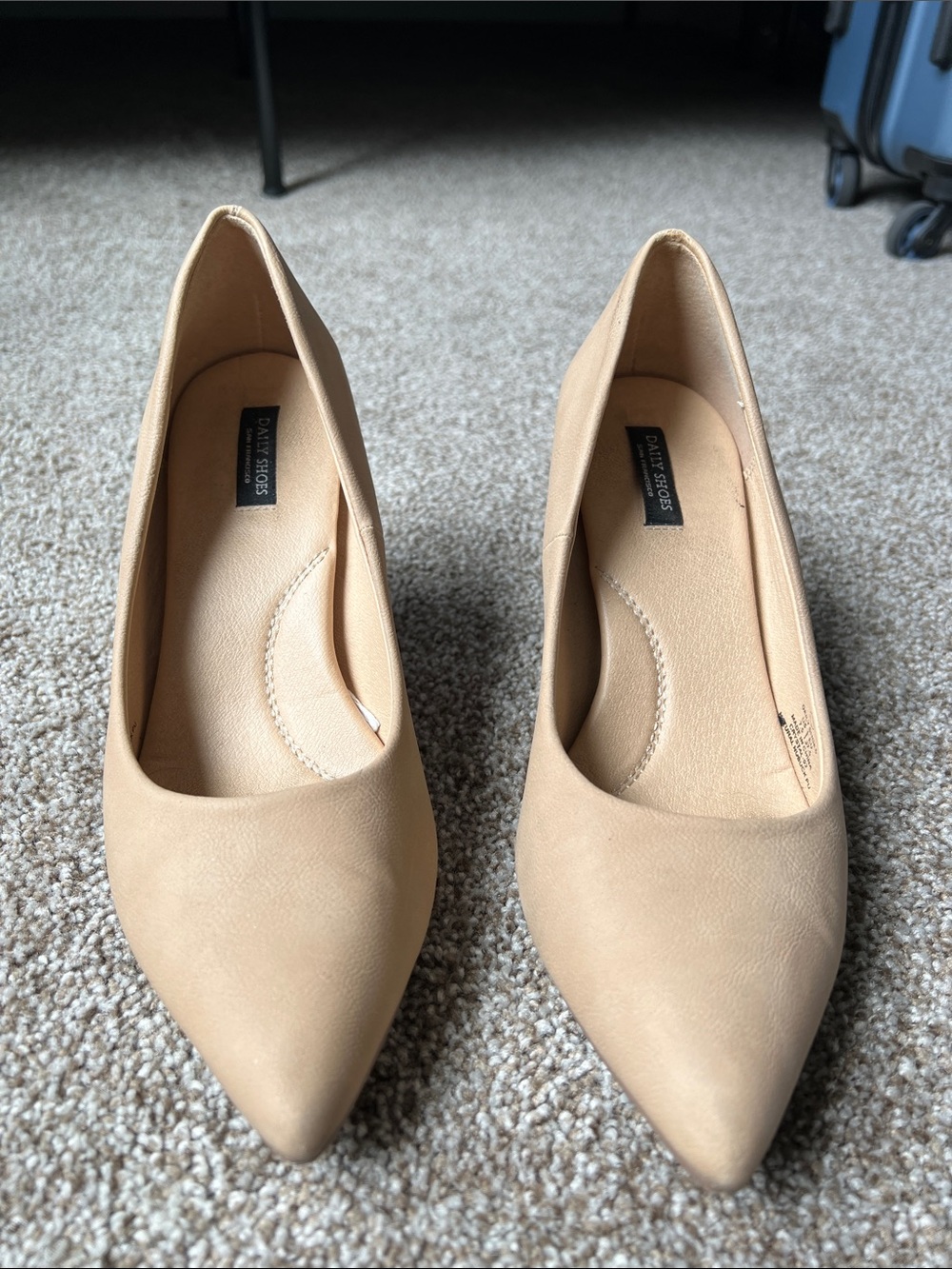 Nude Pointed Toe Heels